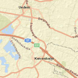 Uedem Street Map