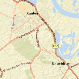 Xanten Street Map