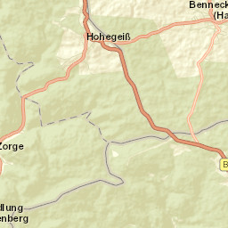 Benneckenstein Street Map