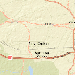 Sieniawa Żarska Street Map