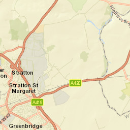 Borough of Swindon Street Map