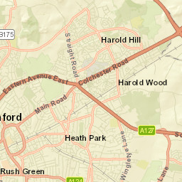 Harold Wood Street Map