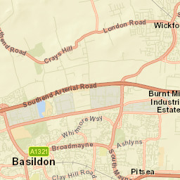 Harding's Elms Road, Billericay, Essex CM11 Street Map
