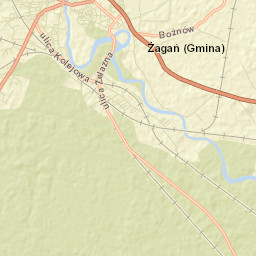 Żagań Street Map