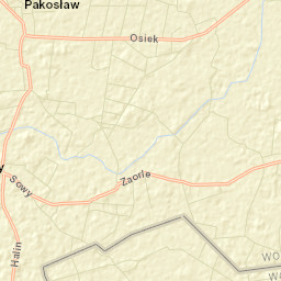 Pakosław Street Map