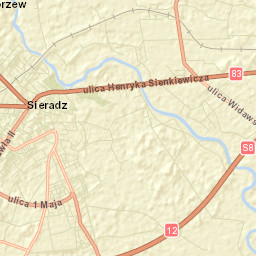 Sieradz Street Map