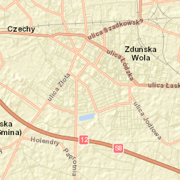 Zduńska Wola Street Map