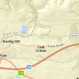 Cefn Cribwr Street Map