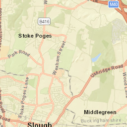 Stoke Poges Street Map