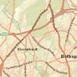 Bottrop Street Map