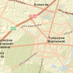 Tomaszów Mazowiecki Street Map