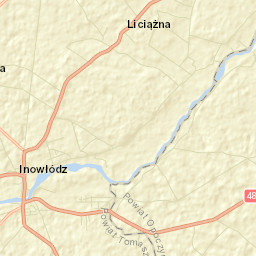 Inowłódz Street Map