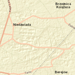 Niedźwiada Street Map