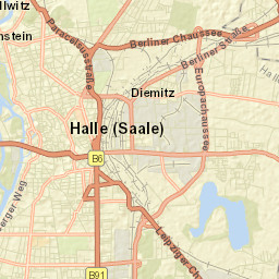 Halle (Saale) Street Map