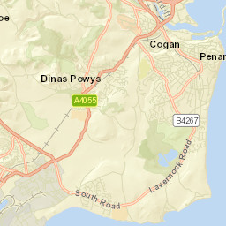 Dinas Powys Street Map