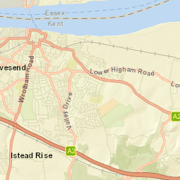Gravesend Street Map