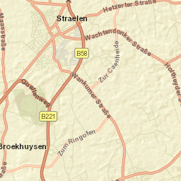 Straelen Street Map