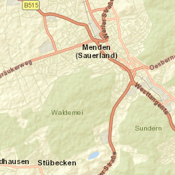 Menden Street Map