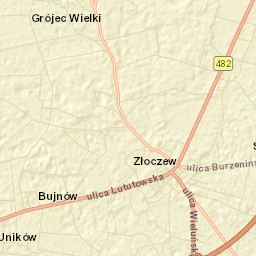 Złoczew Street Map