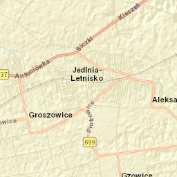Jedlnia-Letnisko Street Map