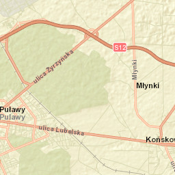 Powiat puławski Street Map