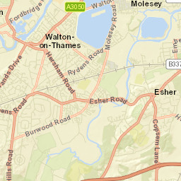 Walton-on-Thames Street Map