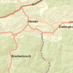 Hemer Street Map