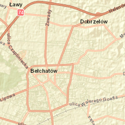 Bełchatów Street Map