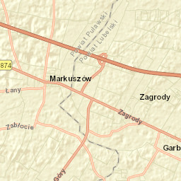 Markuszów Street Map