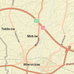 Wieruszów Street Map