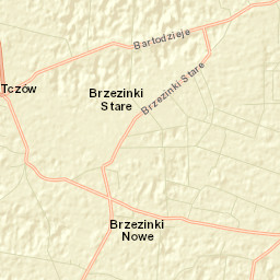 Tczów Street Map