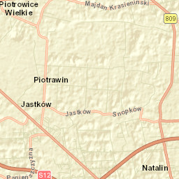 Jastków Street Map