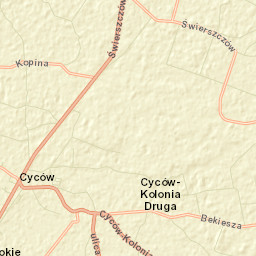 Cyców Street Map