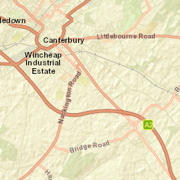 Canterbury, uk Street Map