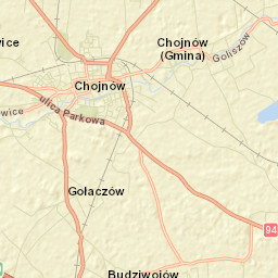 Chojnów Street Map