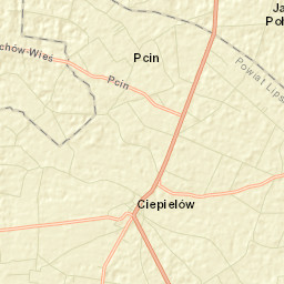Ciepielów Street Map