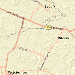 Wojciechów Street Map