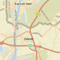 Zelzate Street Map