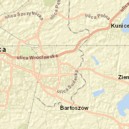Kunice Street Map