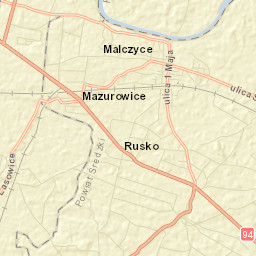 Malczyce Street Map