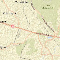 Leśnica-Ratyń-Pustki Street Map