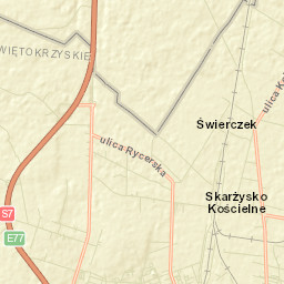 Skarżysko Kościelne Street Map