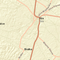 Iłża Street Map