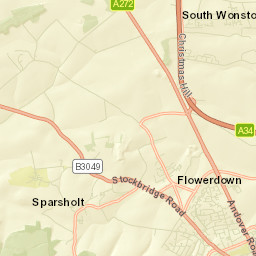 Burrow Road, Winchester, Hampshire SO21 Street Map