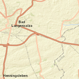Bad Langensalza Street Map
