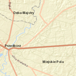 Przedbórz Street Map