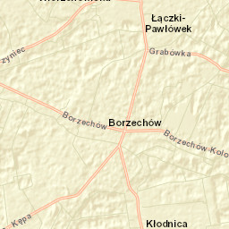 Borzechów Street Map