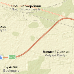 Novi Bilokorovychi Street Map