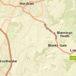 A24, Horsham, West Sussex RH13, UK Street Map