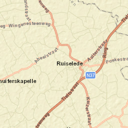 Ruiselede Street Map